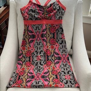 Patagonia Black and Pink Floral Dress